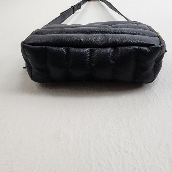 Madewell Transport Puffer Quilted Leather Camera Crossbody Bag Black - Picture 10 of 12